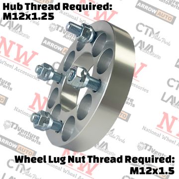 Show details for 4-Piece Set | 1” Thick | 4x100mm & 4x4.25” (4x108mm) to 4x4.5” (4x114.3mm) | Conversional Wheel Spacer Adapter | 71mm Center Bore | 12x1.5 Studs Picture of 4-Piece Set | 1” Thick | 4x100mm & 4x4.25” (4x108mm) to 4x4.5” (4x114.3mm) | Conversional Wheel Spacer Adapter | 71mm Center Bore | 12x1.5 Studs
