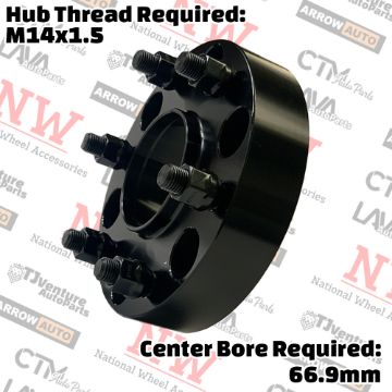 Show details for 4-Piece Set | 1.5” Thick | 6x120mm | HubCentric Wheel Spacer Adapter | 66.9mm Center Bore | 14x1.5 Studs | Fit Enclave SRX XT5 XT6 Blazer Colorado Traverse Acadia Canyon Picture of 4-Piece Set | 1.5” Thick | 6x120mm | HubCentric Wheel Spacer Adapter | 66.9mm Center Bore | 14x1.5 Studs | Fit Enclave SRX XT5 XT6 Blazer Colorado Traverse Acadia Canyon