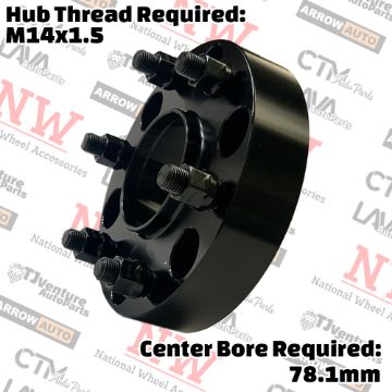 Show details for 4-Piece Set | 1.5” Thick | 6x5.5” (6x139.7mm) | HubCentric Wheel Spacer Adapter | 78mm Center Bore | 14x1.5 Studs | Fit Silverado Sierra Ram Wagoneer Armada Titan XD Yukon Suburban Tahoe Escalande Picture of 4-Piece Set | 1.5” Thick | 6x5.5” (6x139.7mm) | HubCentric Wheel Spacer Adapter | 78mm Center Bore | 14x1.5 Studs | Fit Silverado Sierra Ram Wagoneer Armada Titan XD Yukon Suburban Tahoe Escalande