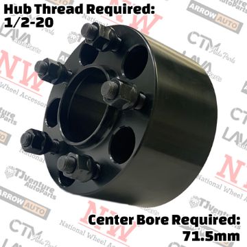 Show details for 2-Piece Set | 3” Thick | 5x5” (5x127mm) | HubCentric Wheel Spacer Adapter | 71.5mm Center Bore | 1/2-20 Studs | Fit Jeep 99-10 Grand Cherokee 07-18 Wrangler Picture of 2-Piece Set | 3” Thick | 5x5” (5x127mm) | HubCentric Wheel Spacer Adapter | 71.5mm Center Bore | 1/2-20 Studs | Fit Jeep 99-10 Grand Cherokee 07-18 Wrangler
