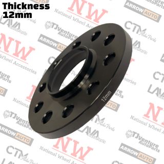 Picture of Wholesales | 10-Piece Box | 12mm Thick | 4x100mm | HubCentric Wheel Spacers | 57.1mm Center Bore | Fit Volkswagen Audi BMW 4 Lug Models