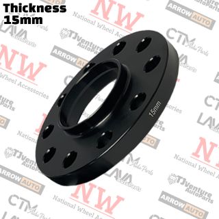 Picture of Wholesales | 10-Piece Box | 15mm Thick | 4x100mm | HubCentric Wheel Spacers | 57.1mm Center Bore | Fit Volkswagen Audi BMW 4 Lug Models