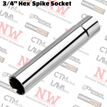 Show details for 1-Piece | 3/4” Hex Tuner Spike Lug Nuts & 3/4” Hex Lug nuts Socket Key | 1/2” Drive Picture of 1-Piece | 3/4” Hex Tuner Spike Lug Nuts & 3/4” Hex Lug nuts Socket Key | 1/2” Drive