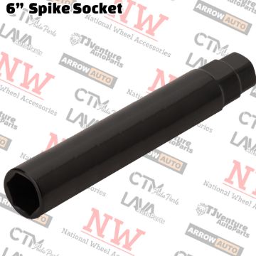 Show details for 1-Piece | 6” Spike Lug Nuts & 3/4” Hex Lug nuts Socket Key | 1/2” Drive Picture of 1-Piece | 6” Spike Lug Nuts & 3/4” Hex Lug nuts Socket Key | 1/2” Drive