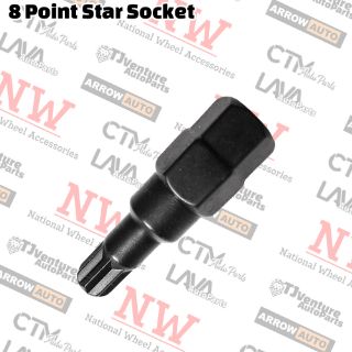 Picture of 1-Piece | 8-Point Star | Tuner Locker | Wheel Lug Nuts Socket