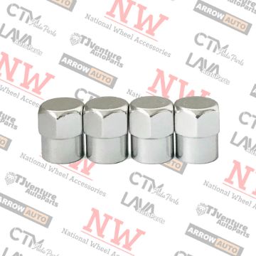 Show details for 100-Piece | Chrome | Wheel Stem Valve Caps | Metal Made Picture of 100-Piece | Chrome | Wheel Stem Valve Caps | Metal Made