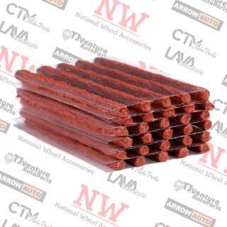 Picture of Wholesales | 25-Boxes | Brown | Tubeless Car Flat Tire Repair Plug Strip Refill | 4” x 1/4” Plug Patche | 50 pcs Each Box