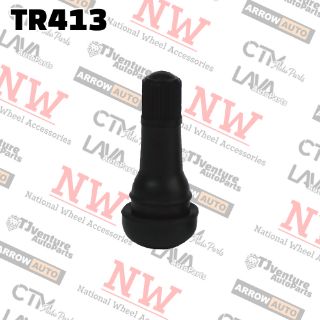 Picture of Wholesales | 100-Piece | Tire Valve Stem Snap-In Short Rubber Tubeless | Universal Fit | Part# TR413