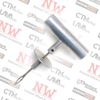 Picture of 1-Piece | Slit Eye Insertion Needle for Tubeless Wheel Patches | With Protective Washer Ring | T-Handle | Metal Made