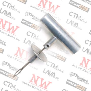 Show details for 1-Piece | Slit Eye Insertion Needle for Tubeless Wheel Patches | With Protective Washer Ring | T-Handle | Metal Made Picture of 1-Piece | Slit Eye Insertion Needle for Tubeless Wheel Patches | With Protective Washer Ring | T-Handle | Metal Made