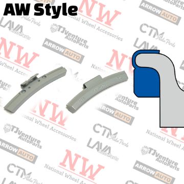 Show details for Wholesales | 4-Boxes | Grey | AW Style | 1.75 oz | Clip-on Balance Wheel Weights | Lead-Free | 25Pcs Each Box Picture of Wholesales | 4-Boxes | Grey | AW Style | 1.75 oz | Clip-on Balance Wheel Weights | Lead-Free | 25Pcs Each Box