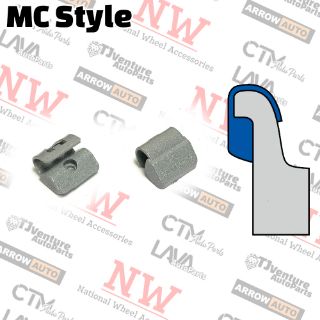 Picture of Wholesales | 4-Boxes | Grey | MC Style | 0.25 oz | Clip-on Balance Wheel Weights | Lead-Free | 25Pcs Each Box