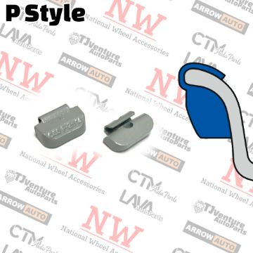 Show details for Wholesales | 4-Boxes | Grey | P Style | 0.5 oz | Clip-on Balance Wheel Weights | Lead-Free | 25Pcs Each Box Picture of Wholesales | 4-Boxes | Grey | P Style | 0.5 oz | Clip-on Balance Wheel Weights | Lead-Free | 25Pcs Each Box