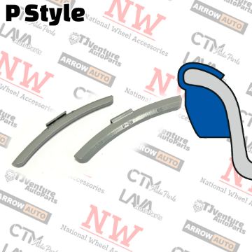 Show details for Wholesales | 4-Boxes | Grey | P Style | 2.25 oz | Clip-on Balance Wheel Weights | Lead-Free | 25Pcs Each Box Picture of Wholesales | 4-Boxes | Grey | P Style | 2.25 oz | Clip-on Balance Wheel Weights | Lead-Free | 25Pcs Each Box