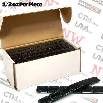 Show details for Wholesales | 6-Boxes | Black | 1/2oz Balance Wheel Weights | Strong Premium Stick-on Adhesive Tape | Lead-Free | 288 Pcs Each Box Picture of Wholesales | 6-Boxes | Black | 1/2oz Balance Wheel Weights | Strong Premium Stick-on Adhesive Tape | Lead-Free | 288 Pcs Each Box