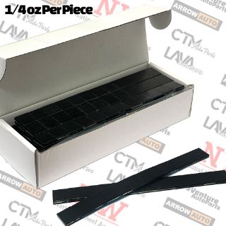 Picture of Wholesales | 8-Boxes | Black | 1/4oz Balance Wheel Weights | Strong Premium Stick-on Adhesive Tape | Lead-Free | 360 Pcs Each Box