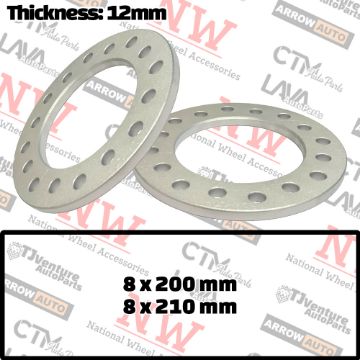 Show details for 4-Piece Set | 1/2” Thick | Universal Wheel Space | 8x200mm / 8x210mm | 155mm Center Bore | Fit Silverado3500 Sierra3500 Dually F350 Picture of 4-Piece Set | 1/2” Thick | Universal Wheel Space | 8x200mm / 8x210mm | 155mm Center Bore | Fit Silverado3500 Sierra3500 Dually F350