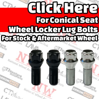 Show products in category Locker Lug Bolts with Key For Stock & Aftermarket Wheel Picture for category Locker Lug Bolts with Key For Stock & Aftermarket Wheel