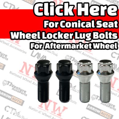 Show products in category Locker Lug Bolts with Key For Aftermarket Wheel Picture for category Locker Lug Bolts with Key For Aftermarket Wheel