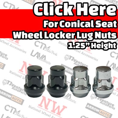 Show products in category Bulge Acorn Locker Lug Nuts 1.25” Height with Key Picture for category Bulge Acorn Locker Lug Nuts 1.25” Height with Key