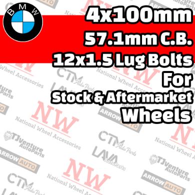 Picture for category BMW 4x100mm with 12x1.5 Bolts For Stock & Aftermarket Wheel