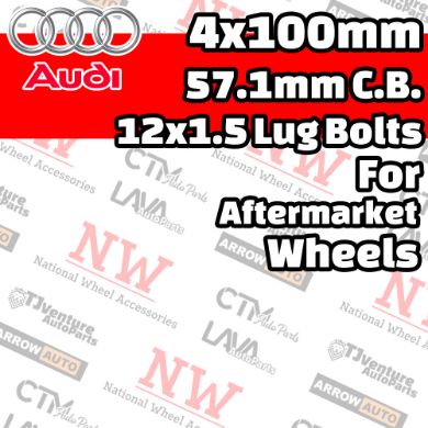 Picture for category Audi 4x100mm with 12x1.5 Bolts For Aftermarket Wheel