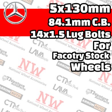 Picture for category Mercedes G-Wagen Sprinter 5x130mm 84.1mm Center Bore with 14x1.5 Bolts For Stock Wheel