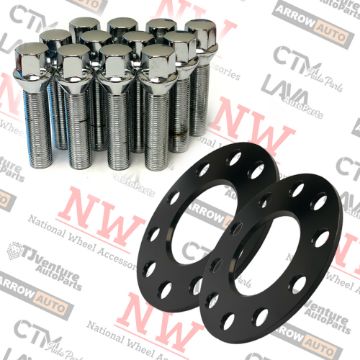 Show details for 2-Piece Set | 5mm Thick | 5x130mm | Wheel Spacers | 84.1mm Center Bore | Chrome Extended 14x1.5 Conical Seat Bolts | Fit Mercedes G Wagen Aftermarket Wheels Picture of 2-Piece Set | 5mm Thick | 5x130mm | Wheel Spacers | 84.1mm Center Bore | Chrome Extended 14x1.5 Conical Seat Bolts | Fit Mercedes G Wagen Aftermarket Wheels