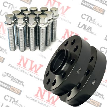 Show details for 4-Piece Set | 30mm Thick | 4x100mm | HubCentric Wheel Spacers | 57.1mm Center Bore | Chrome Extended 12x1.5 R13 Ball Seat Bolts | Fit Volkswagen Audi Stock Wheels Picture of 4-Piece Set | 30mm Thick | 4x100mm | HubCentric Wheel Spacers | 57.1mm Center Bore | Chrome Extended 12x1.5 R13 Ball Seat Bolts | Fit Volkswagen Audi Stock Wheels