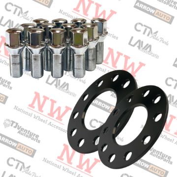 Show details for 4-Piece Set | 3mm Thick | 5x100mm & 5x112mm | Wheel Spacers | 57.1mm Center Bore | Chrome Extended 14x1.5 Conical Bolts | Fit Volkswagen Audi Bentley Aftermarket Wheels Picture of 4-Piece Set | 3mm Thick | 5x100mm & 5x112mm | Wheel Spacers | 57.1mm Center Bore | Chrome Extended 14x1.5 Conical Bolts | Fit Volkswagen Audi Bentley Aftermarket Wheels