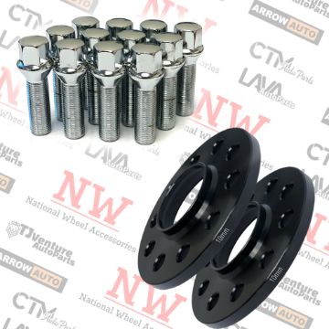 Show details for 4-Piece Set | 10mm Thick | 5x120mm | HubCentric Wheel Spacers | 72.56mm Center Bore | Chrome Extended 14x1.5 Conical Bolts | Fit Bentley Arnage Azure Brooklands Aftermarket Wheels Picture of 4-Piece Set | 10mm Thick | 5x120mm | HubCentric Wheel Spacers | 72.56mm Center Bore | Chrome Extended 14x1.5 Conical Bolts | Fit Bentley Arnage Azure Brooklands Aftermarket Wheels